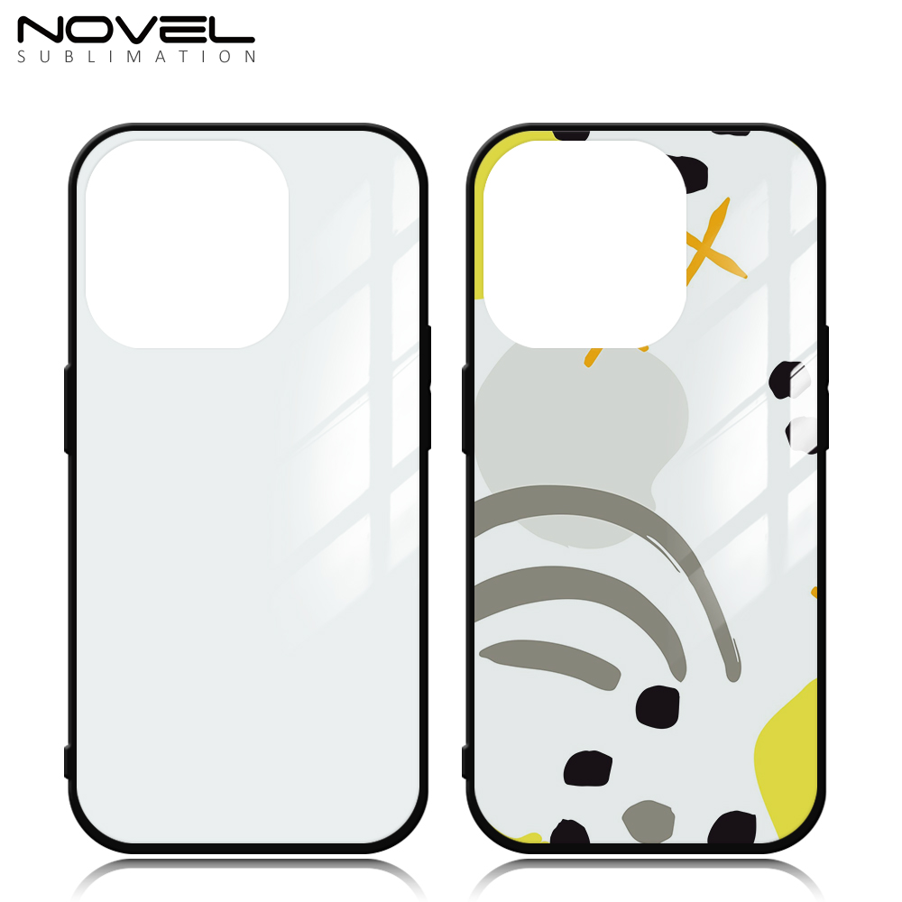 Sublimation TPU Tempered Glass Case Cover For iPhone 15 Series