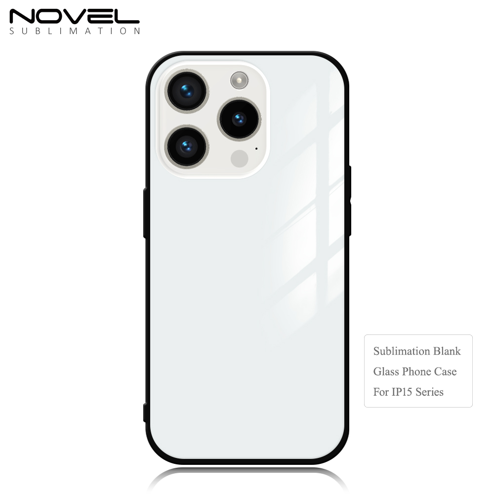 Sublimation TPU Tempered Glass Case Cover For iPhone 15 Series