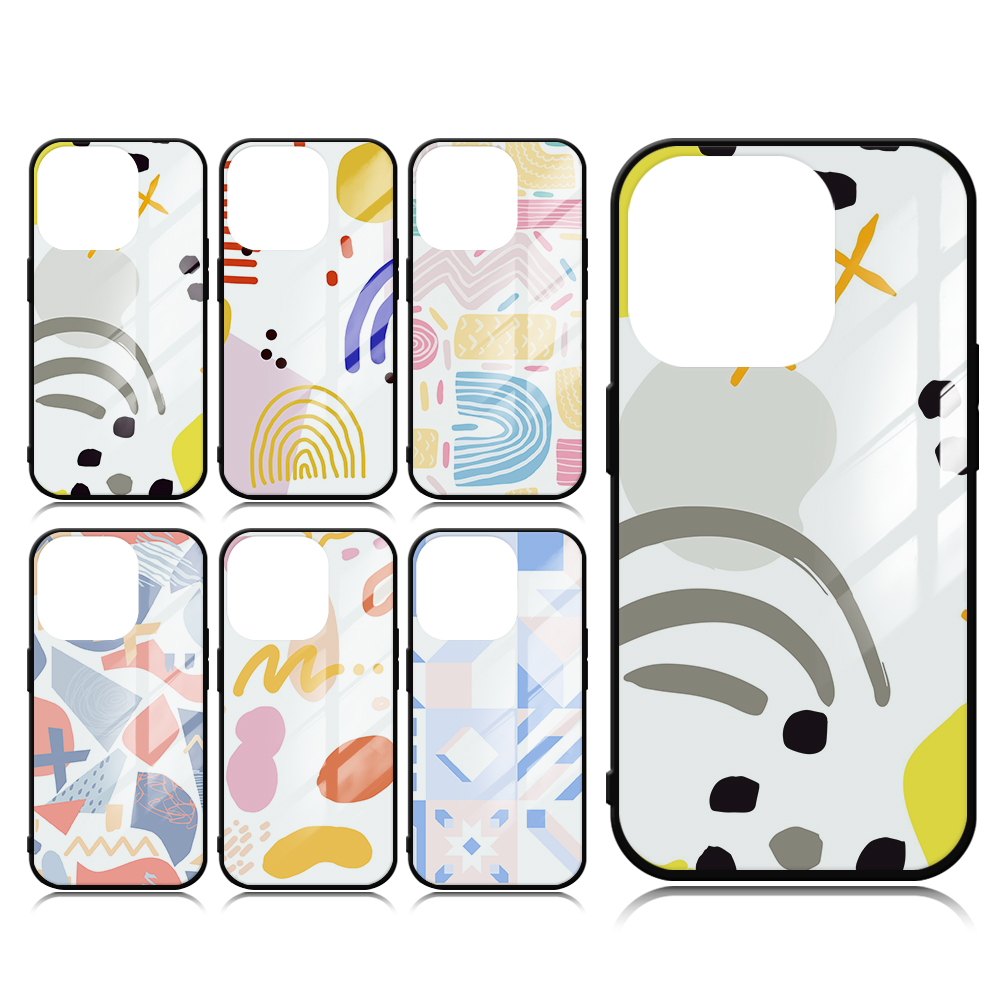 Sublimation TPU Tempered Glass Case Cover For iPhone 15 Series