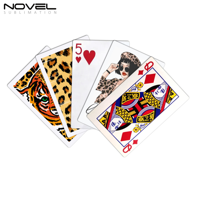 Sublimation Blank PET Game Playing Cards with DIY Backs