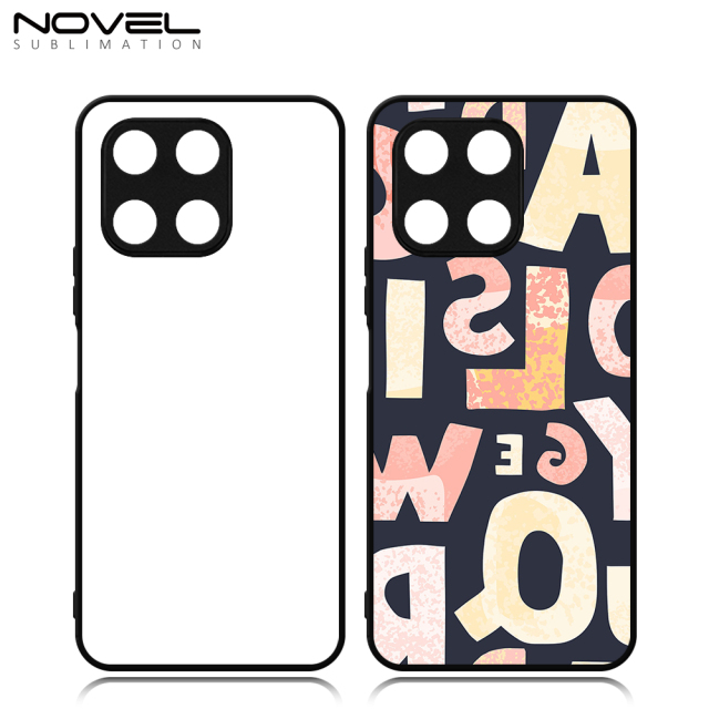 Smooth Sides!!! For Huawei Honor X6a,X8 5G Sublimation 2D TPU Cell Phone Case Cover With Aluminum Sheet