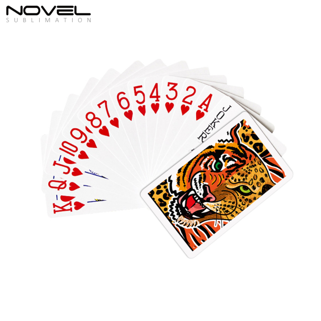 Sublimation Blank PET Game Playing Cards with DIY Backs