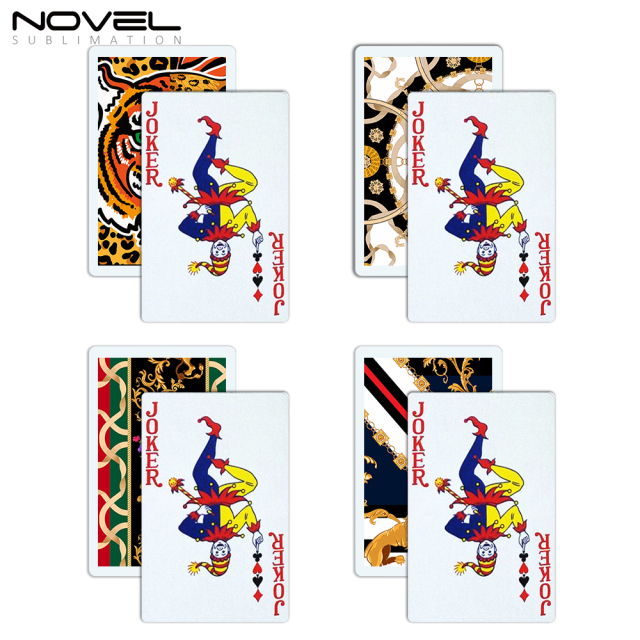 Sublimation Blank PET Game Playing Cards with DIY Backs