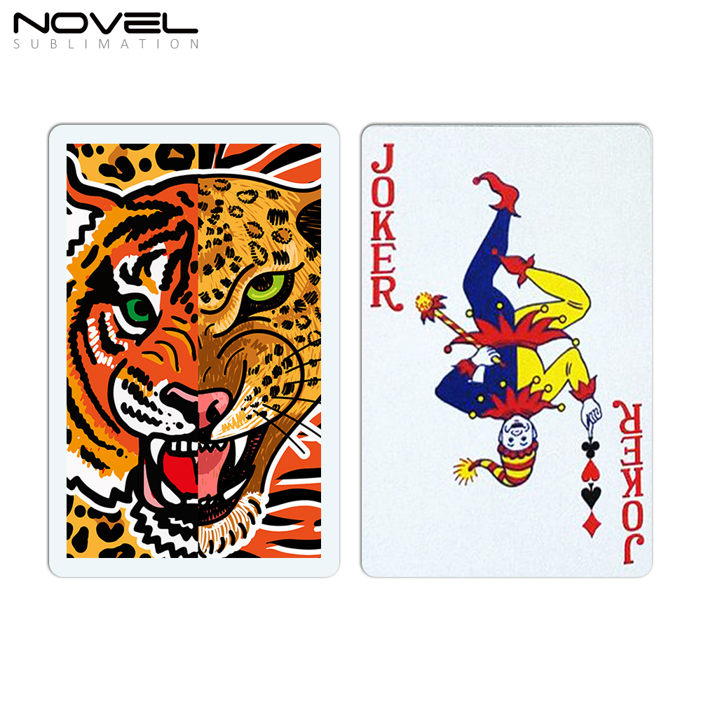 Sublimation Blank PET Game Playing Cards Suitable for Double-sided Printing 54PCS/BOX Poker Cards for DIY Games Cards Learning Cards Business Card 6.3*8.9CM