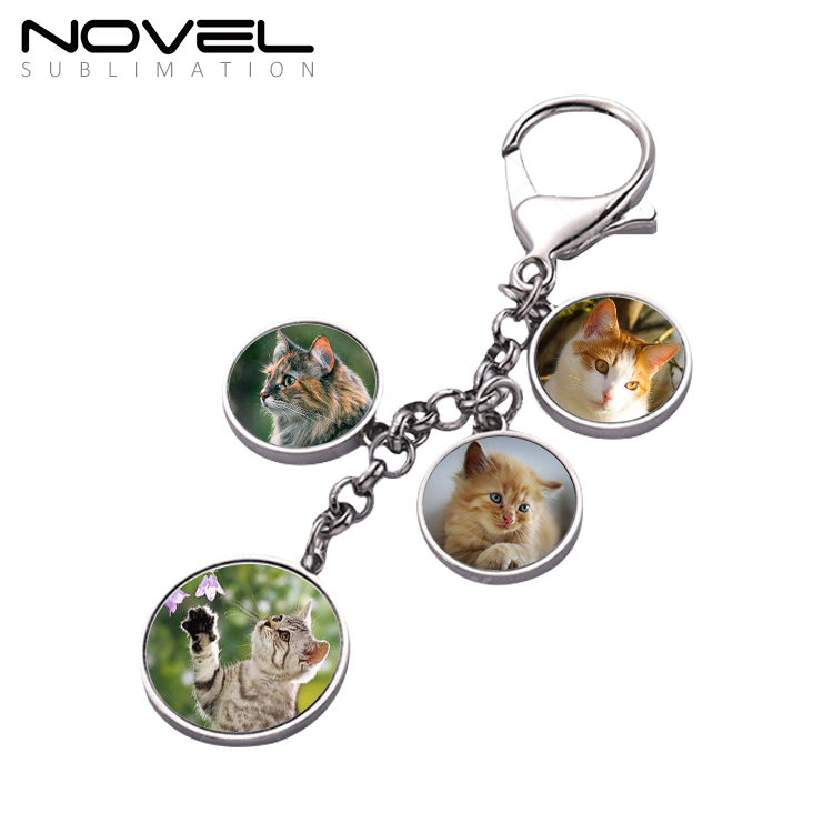 Special Price! Sublimation Metal Keyring Custom Charms Set Keychain Family Photo Keychain Tag
