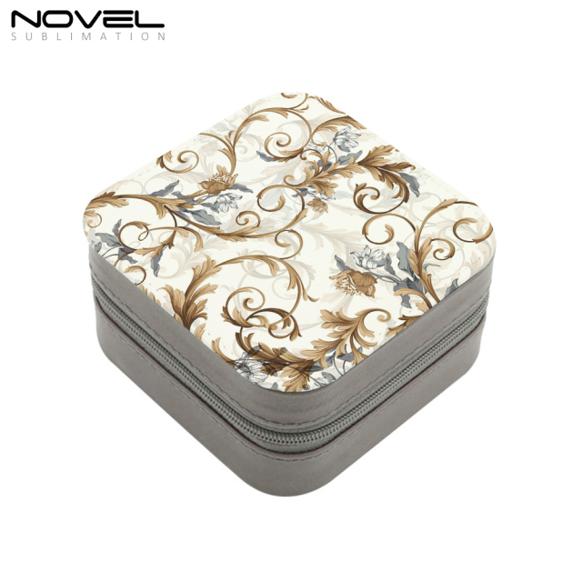 PU Leather Sublimation Blank Jewelry Box with 7 Colors