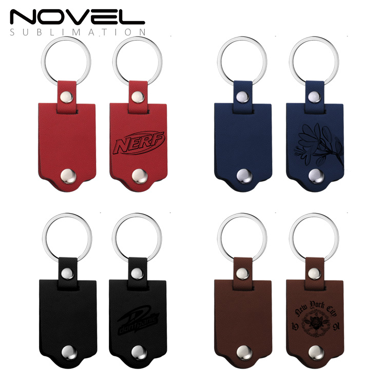 New Arrival Sublimation PU Frame DIY Keychain Heat Transfer Keyring