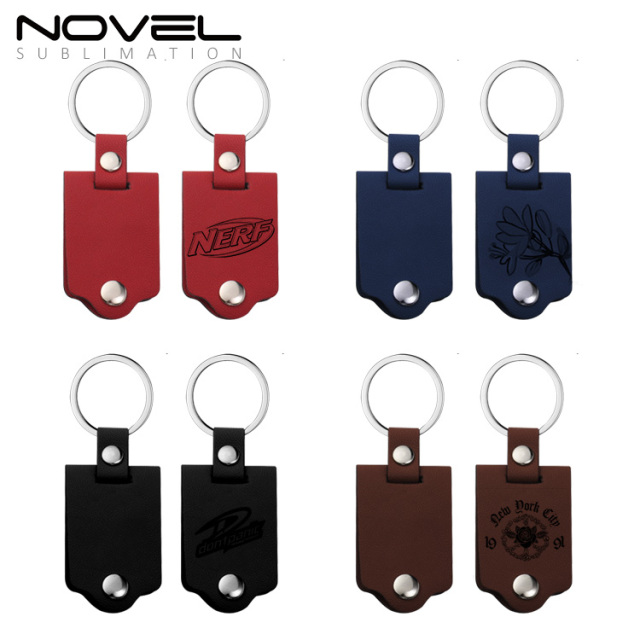 New Arrival Sublimation PU Frame DIY Keychain Heat Transfer Keyring Keyring