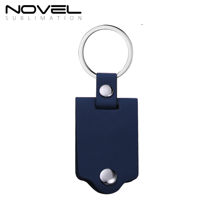 New Arrival Sublimation PU Frame DIY Keychain Heat Transfer Keyring