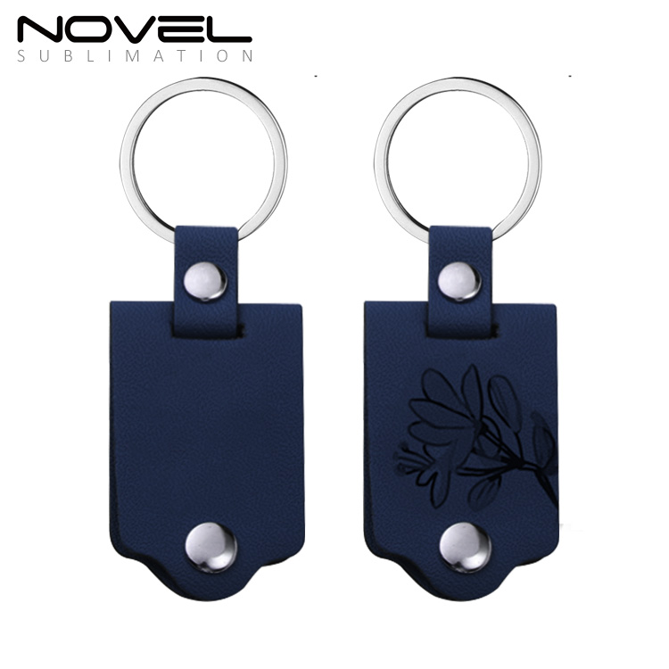 New Arrival Sublimation PU Frame DIY Keychain Heat Transfer Keyring