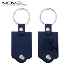 New Arrival Sublimation PU Frame DIY Keychain Heat Transfer Keyring Keyring