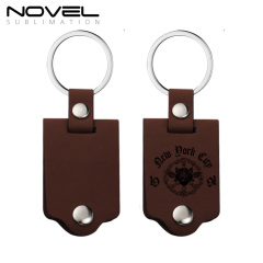 New Arrival Sublimation PU Frame DIY Keychain Heat Transfer Keyring Keyring