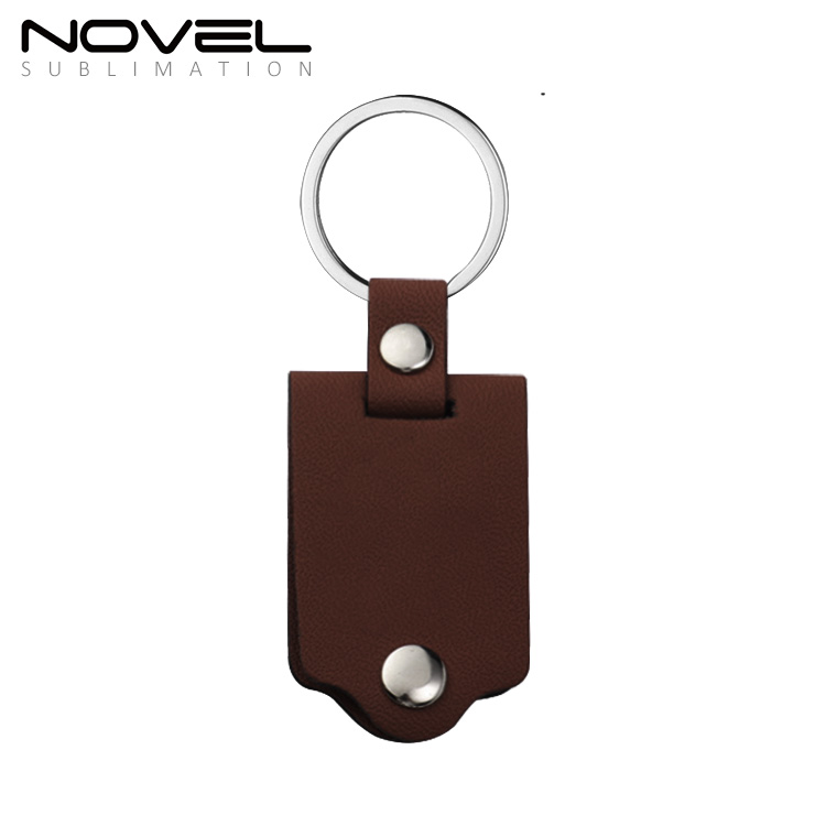 New Arrival Sublimation PU Frame DIY Keychain Heat Transfer Keyring