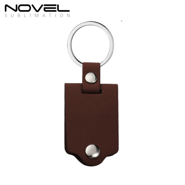 New Arrival Sublimation PU Frame DIY Keychain Heat Transfer Keyring Keyring