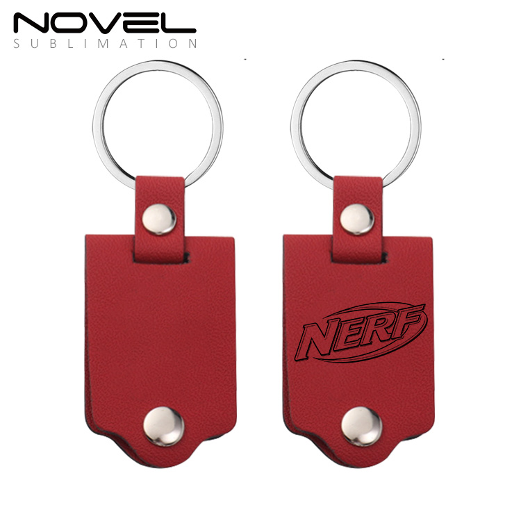 New Arrival Sublimation PU Frame DIY Keychain Heat Transfer Keyring