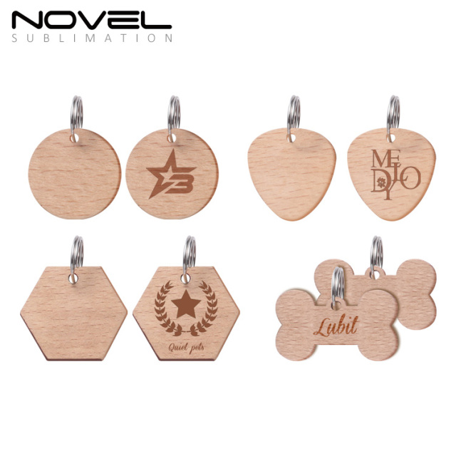 Sublimation Wood Chips Wood Tags Crafts Garland Decoration Dog Tags Blanks DIY Gifts
