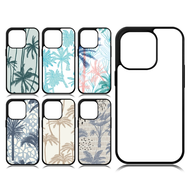 For iPhone 15/14 Series Strong Protection Sublimation 2D 2IN1 Case Heavy Duty Phone Case