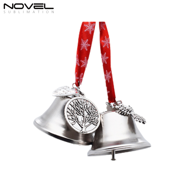 Sublimation Christmas Bell Pendant X-mas Decoration Home Ornament