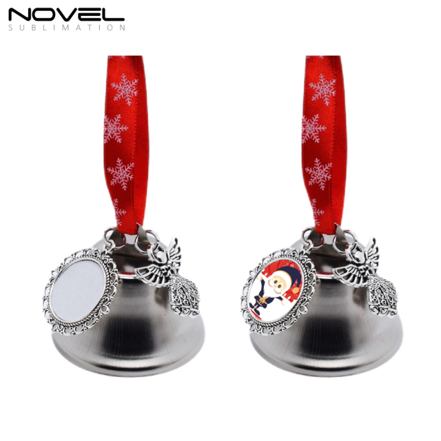 Sublimation Christmas Bell Pendant X-mas Decoration Home Ornament