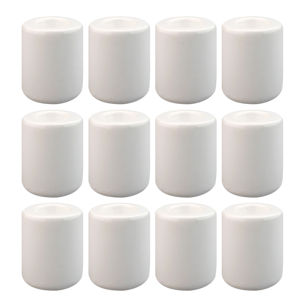Custom Design Sublimation White Ceramic Candle Holder with Elegant Designs and Practical Functions