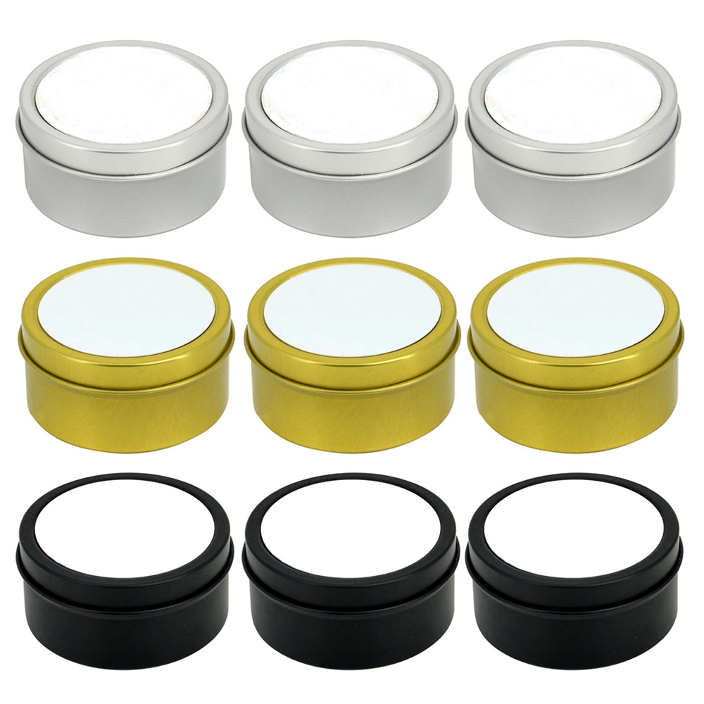 Custom Design Sublimation Metal Candle Holder Candies Containers Case Blank Presents Holder Tins