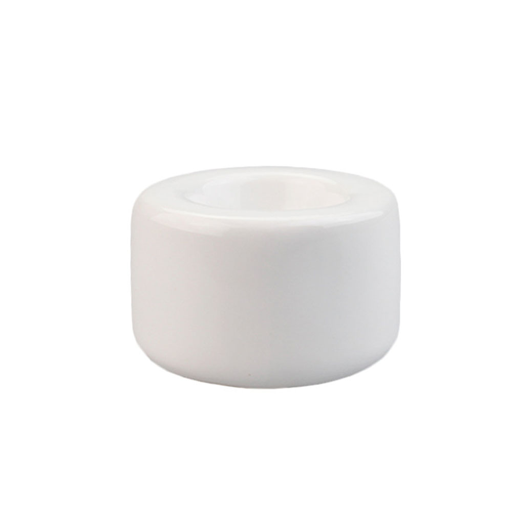 Custom Design Sublimation White Ceramic Candle Holder with Elegant Designs and Practical Functions