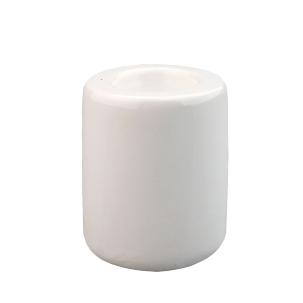 Custom Design Sublimation White Ceramic Candle Holder with Elegant Designs and Practical Functions