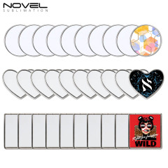 Sublimation Blank Pins DIY Button Badge Kit Sublimation Silver Blank Aluminum Sheet with Pin Backs