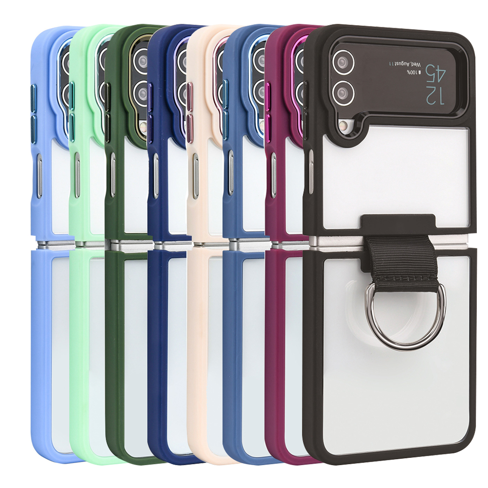 New Arrival Golden Shield Transparent Phone Case Phone Cover for Samsung Z-Flip 3,Z-Fold 5 Series