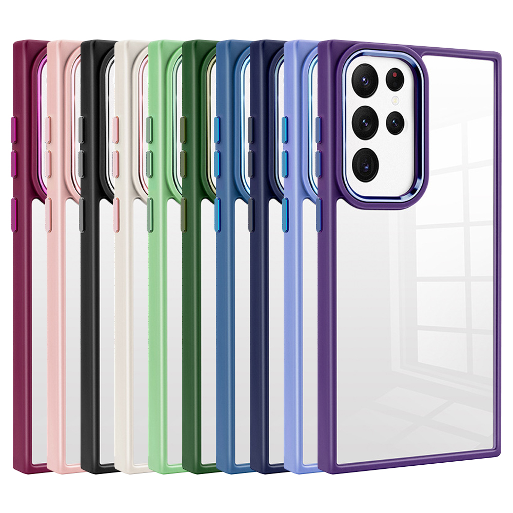 New Arrival Golden Shield Transparent Phone Case Phone Cover for Samsung Series