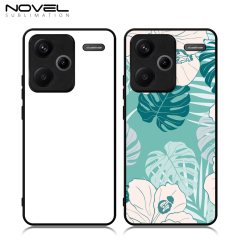 For Redmi Note 13 Pro + DIY Logo Sublimation Blank 2D TPU Phone Case With Aluminum Insert