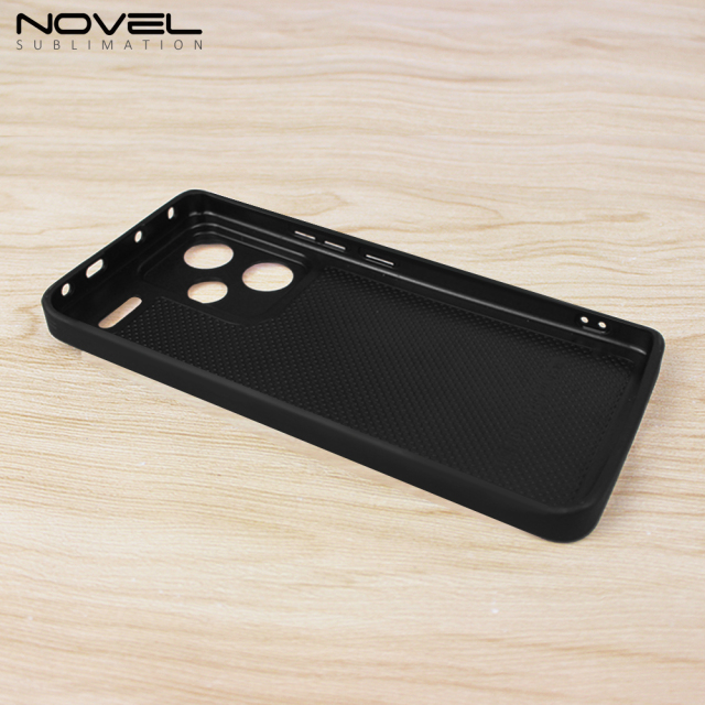 For Redmi Note 13 Pro + DIY Logo Sublimation Blank 2D TPU Phone Case With Aluminum Insert