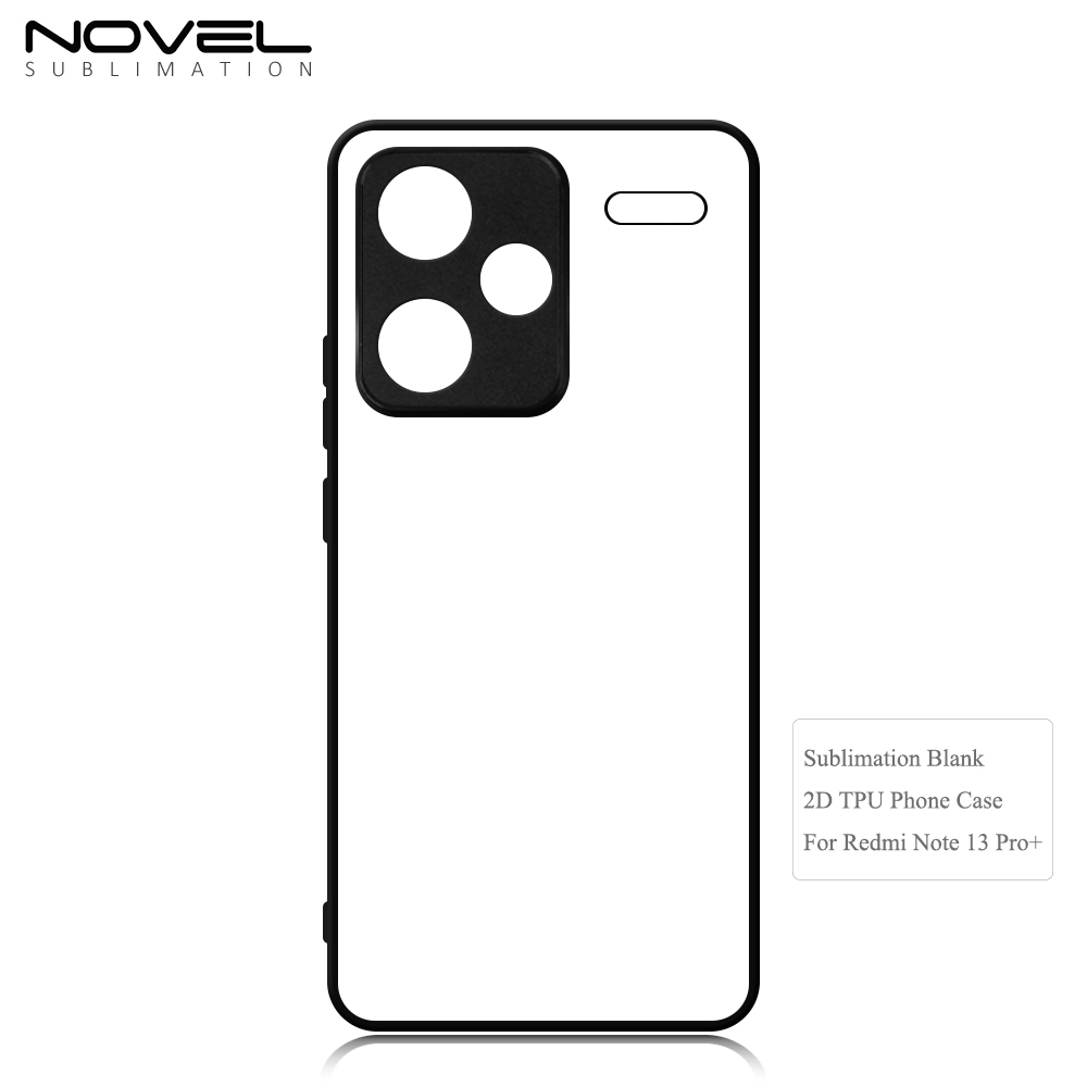 For Redmi Note 13 4G,Redmi Note 13 Pro DIY Logo Sublimation Blank 2D TPU Phone Case With Aluminum Insert