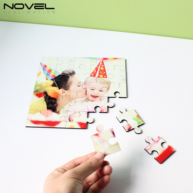 NSPZ-004 Sublimation Square MDF Jigsaw Puzzle 25p