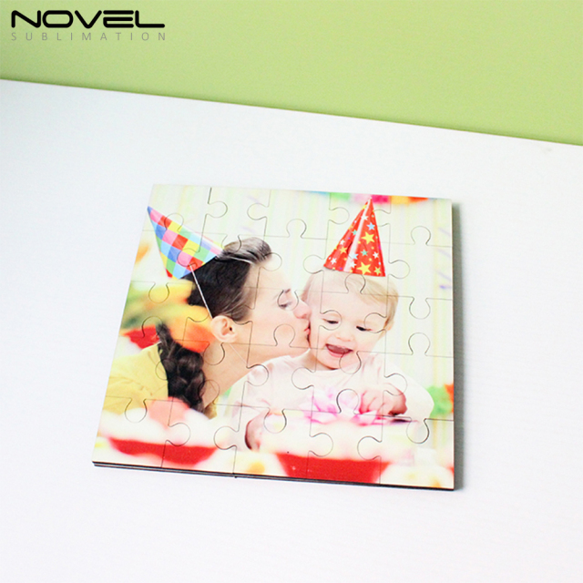 NSPZ-004 Sublimation Square MDF Jigsaw Puzzle 25p