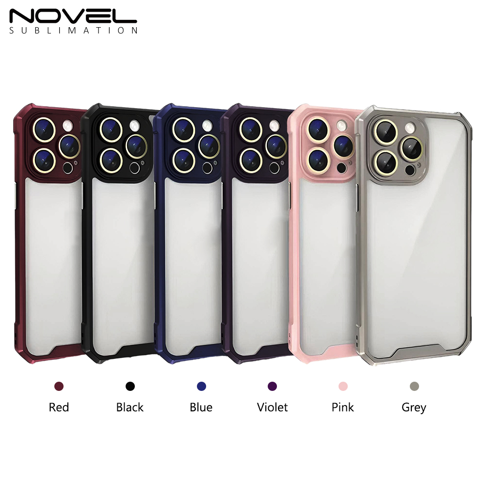 New Arrival Anti-drop 4 Corner Acrylic TPU Colorful Phone Case for iPhone 11/12/13/14/15 Series