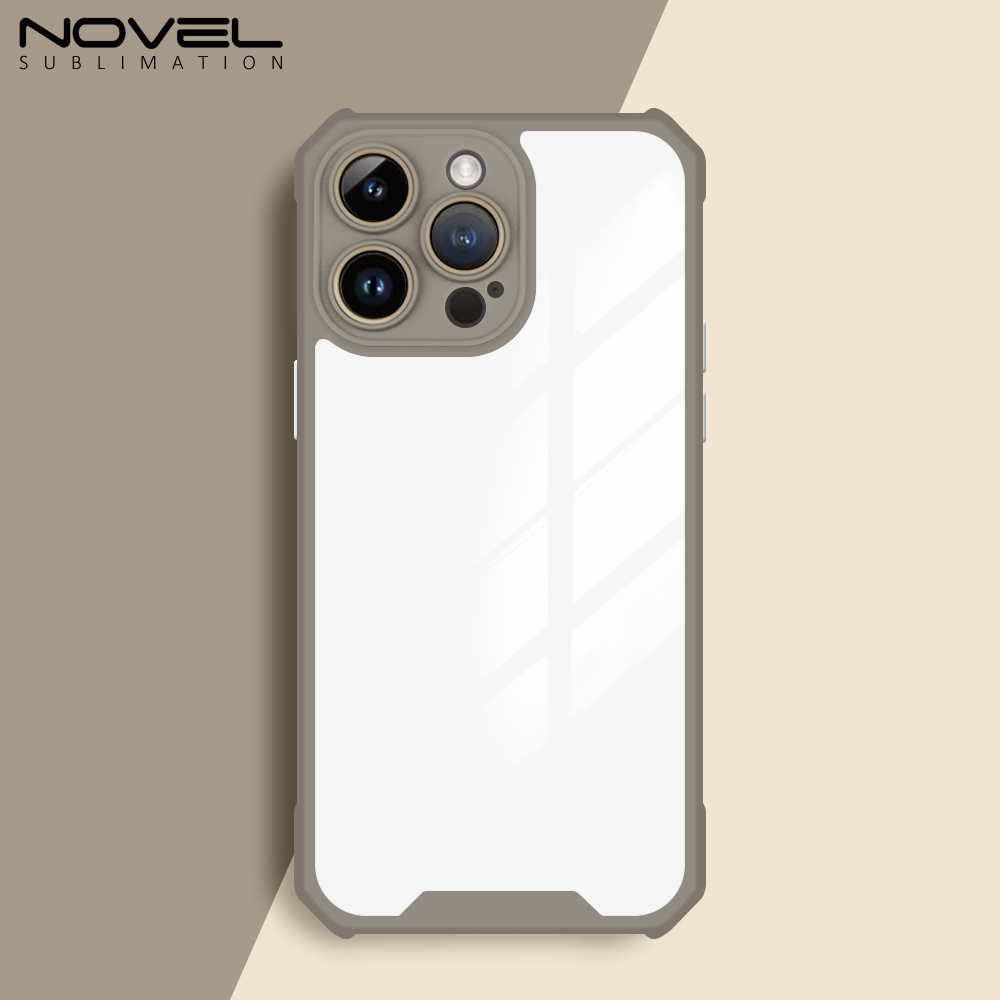 New Arrival Anti-drop 4 Corner Acrylic TPU Colorful Phone Case for iPhone 11/12/13/14/15 Series