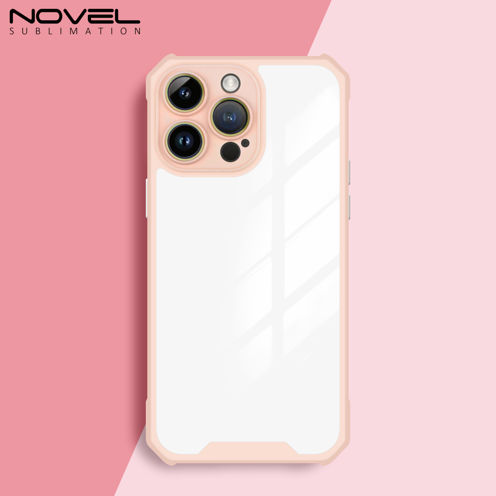 New Arrival Anti-drop 4 Corner Acrylic TPU Colorful Phone Case for iPhone 11/12/13/14/15 Series