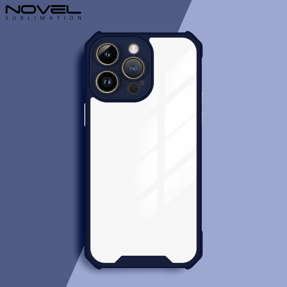 New Arrival Anti-drop 4 Corner Acrylic TPU Colorful Phone Case for iPhone 11/12/13/14/15 Series