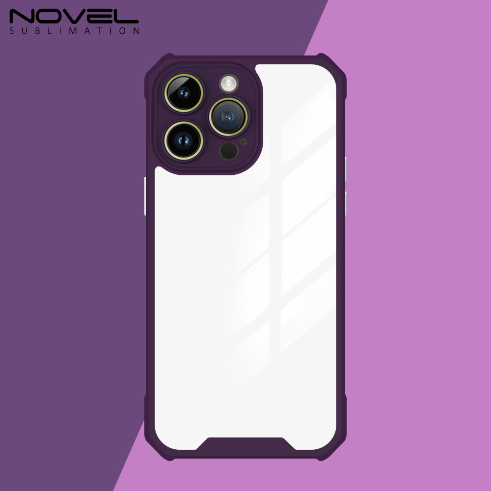 New Arrival Anti-drop 4 Corner Acrylic TPU Colorful Phone Case for iPhone 11/12/13/14/15 Series