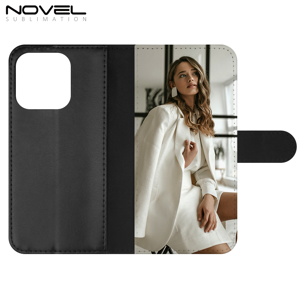 Sublimation Blank PU Leather Flip Phone Case Wallet TPU Inside with 3 Card Holder and Stand for iPhone 17/16/15/14/13/12/11 Series