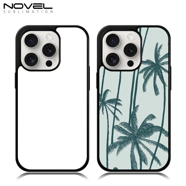 For iPhone 15/14 Series Strong Protection Sublimation 2D 2IN1 Case Heavy Duty Phone Case