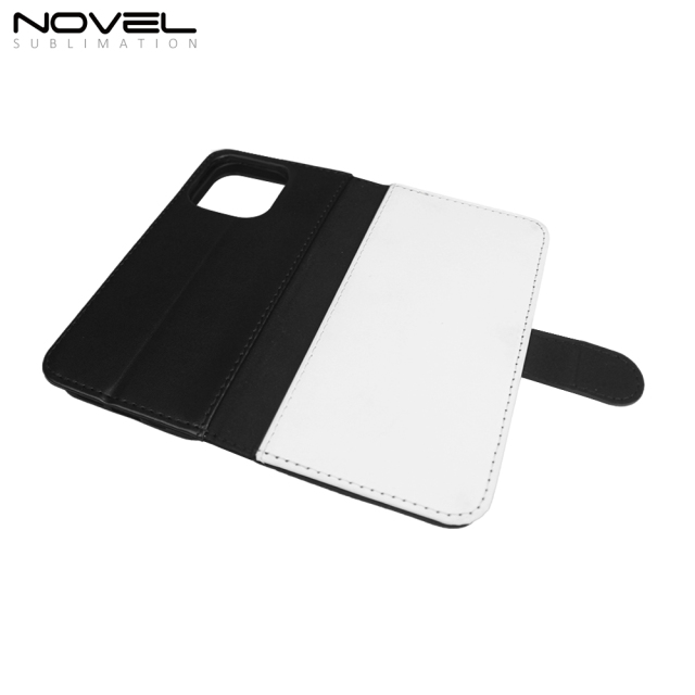 Sublimation Blank PU Leather Flip Phone Case Wallet TPU Inside with 3 Card Holder and Stand for iPhone 15/13/12/11 Series