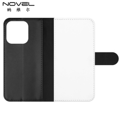 Sublimation Blank PU Leather Flip Phone Case Wallet TPU Inside with 3 Card Holder and Stand for iPhone 15/13/12/11 Series