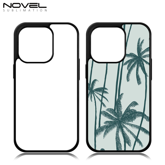 For iPhone 15/14 Series Strong Protection Sublimation 2D 2IN1 Case Heavy Duty Phone Case