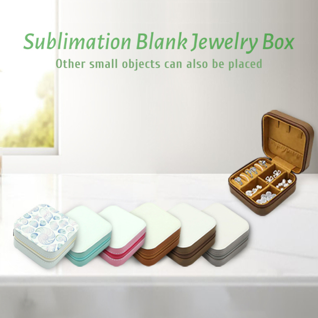 PU Leather Sublimation Blank Jewelry Box with 7 Colors