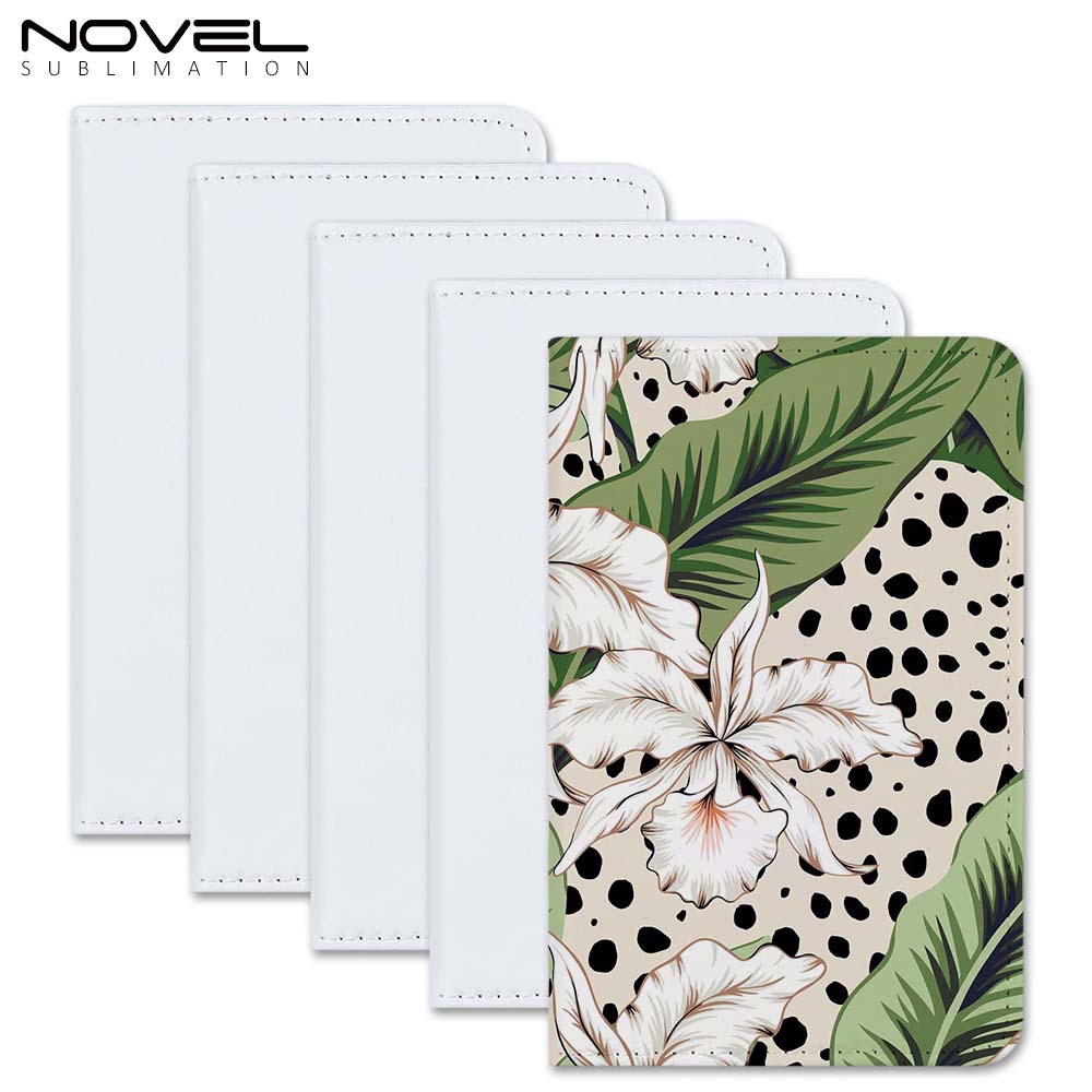 Sublimation PU Leather Blank Heat Transfer Travel Passport Book Holder Wallet Cover for Passport, Business Cards, Credit Cards, Boarding Passes