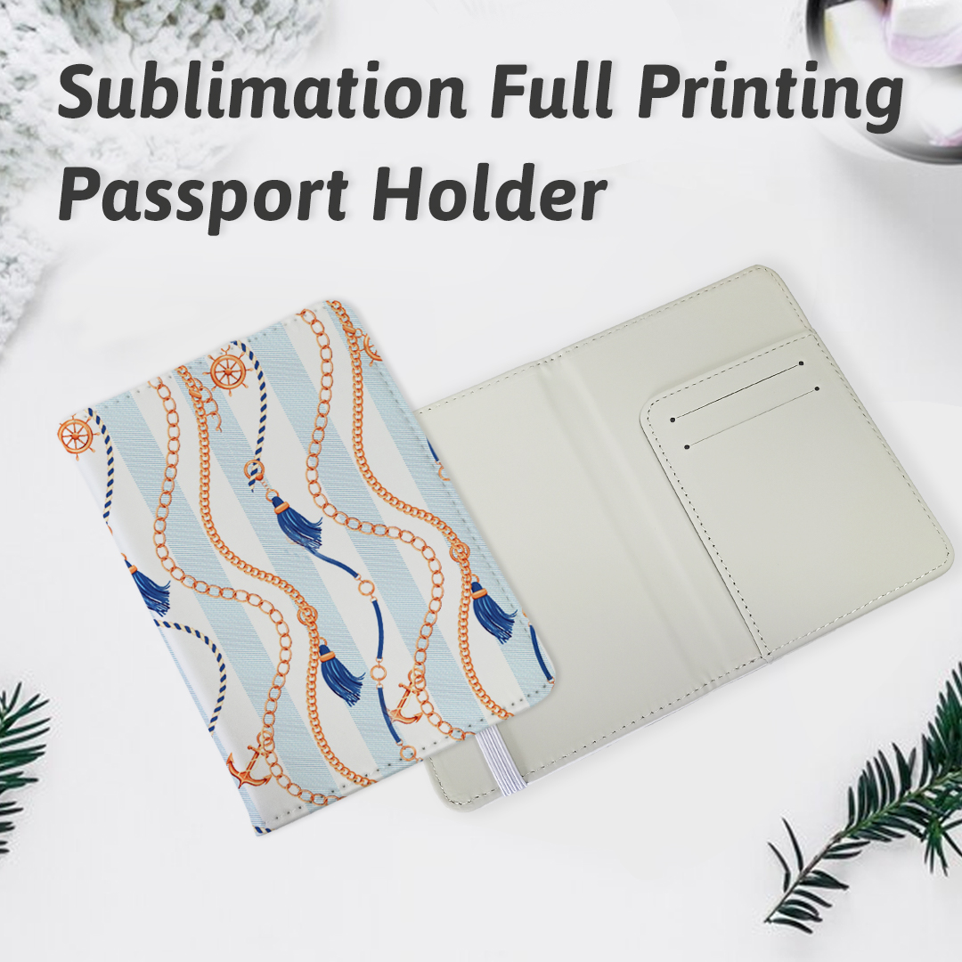 Sublimation PU Leather Blank Heat Transfer Travel Passport Book Holder Wallet Cover for Passport, Business Cards, Credit Cards, Boarding Passes