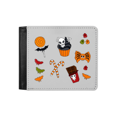 Sublimation Wallet Heat Transfer Wallet Single Side Leather Wallets, Men Wallet with Money Clip And ID, Slim Wallets Bifold Side Flip for Men