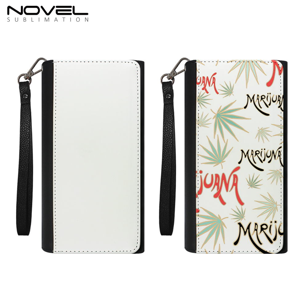 Sublimation Wallet Heat Transfer Wallet Single Side Leather Wallets, Men Wallet with Money Clip And ID, Slim Wallets Bifold Side Flip for Lady